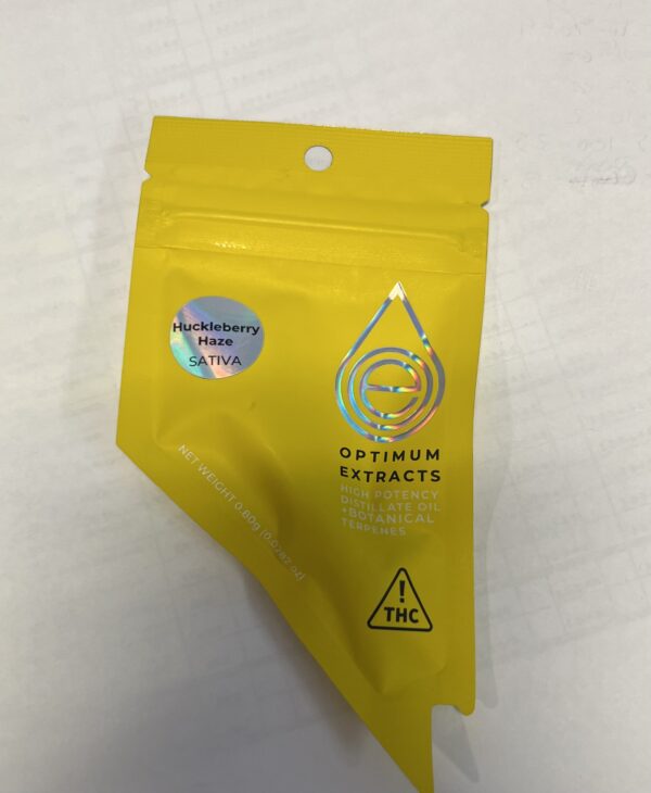 .8G HUCKLEBERRY HAZE 85.27% THC SATIVA CARTRIDGE OPTIMUM EXTRACTS