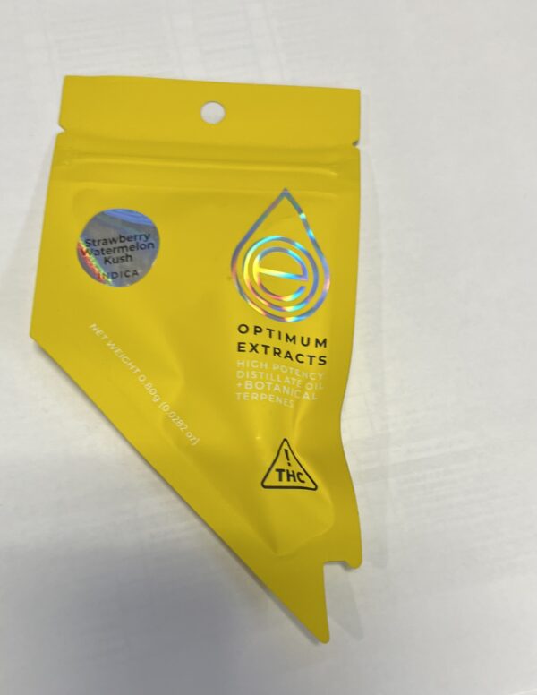 .8G STRAWBERRY WATERMELON KUSH 83.31% THC INDICA CARTRIDGE OPTIMUM EXTRACTS