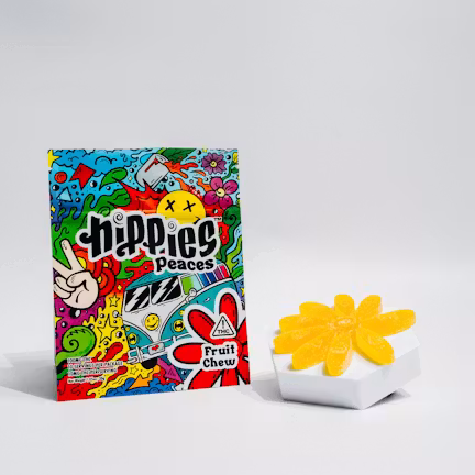 100MG SWEET PEACH RINGS SATIVA HIPPIES GUMMIES